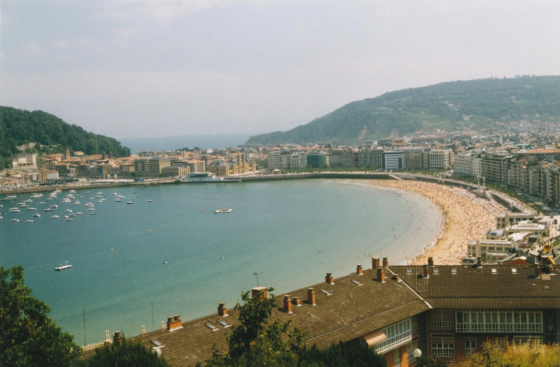 The La Concha bay of San Sebastián in the Basque Country, Spain