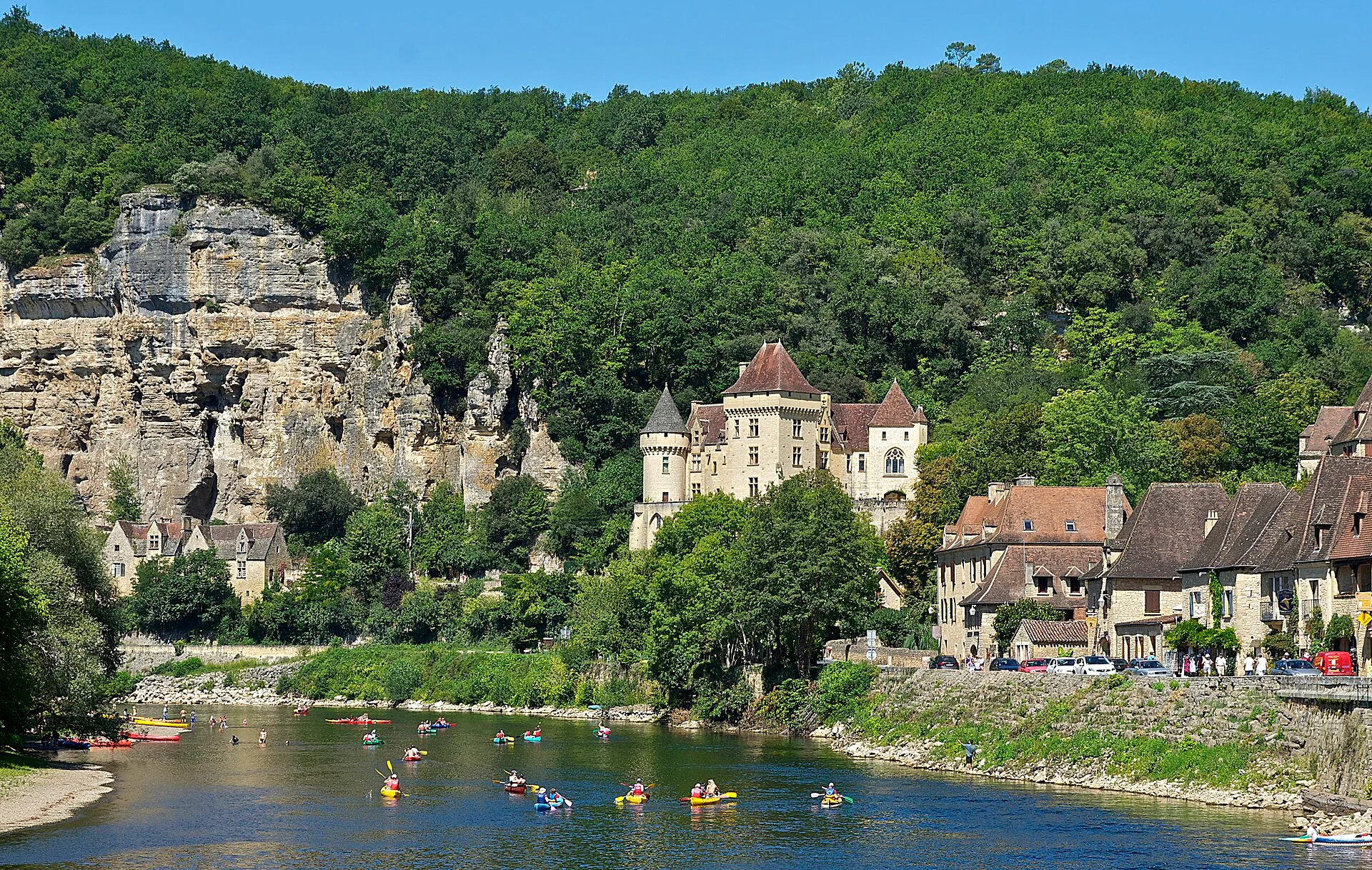 A village on the Dordogne river in the Périgord, France