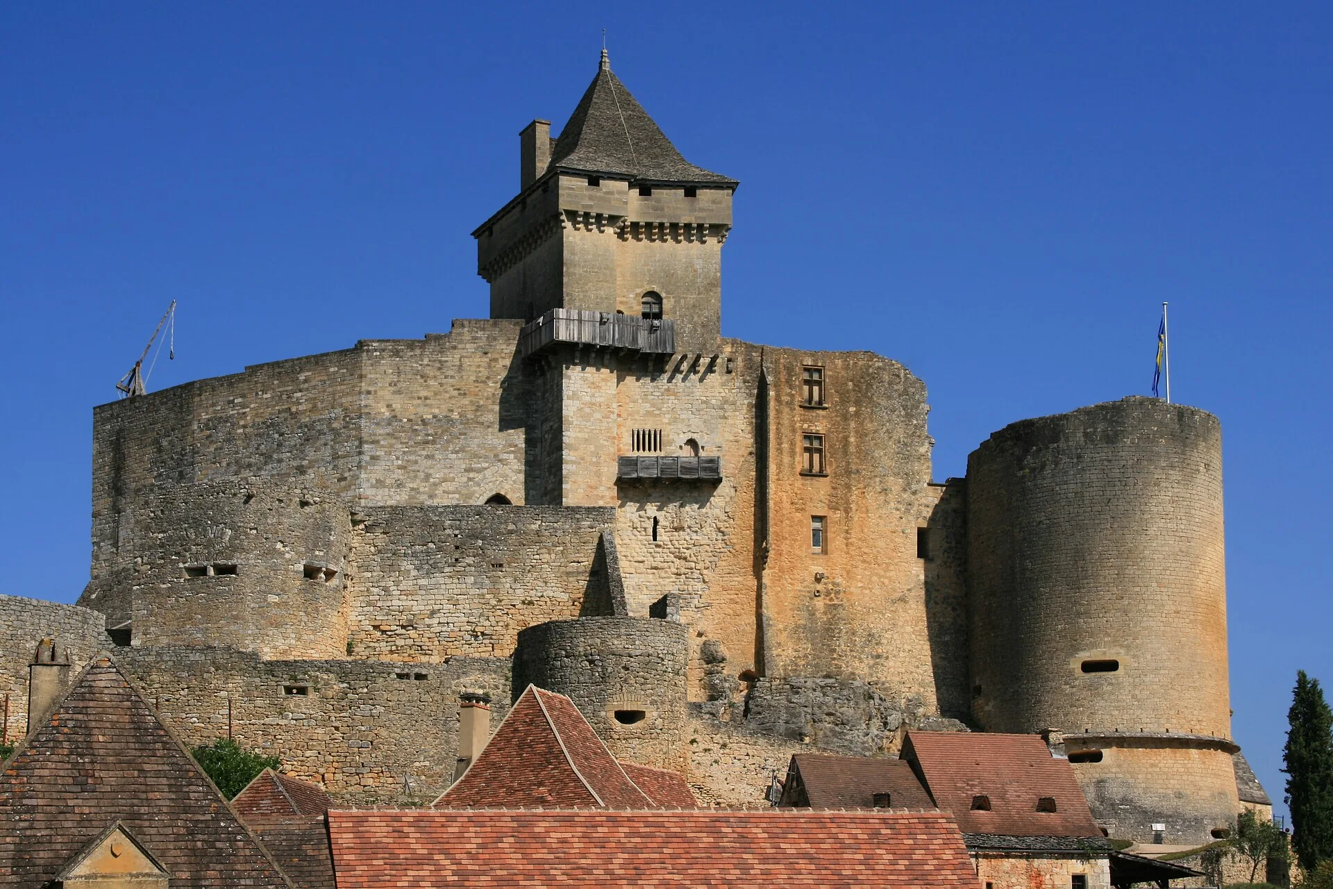 A stone château above the Dordogne valley in Périgord, France