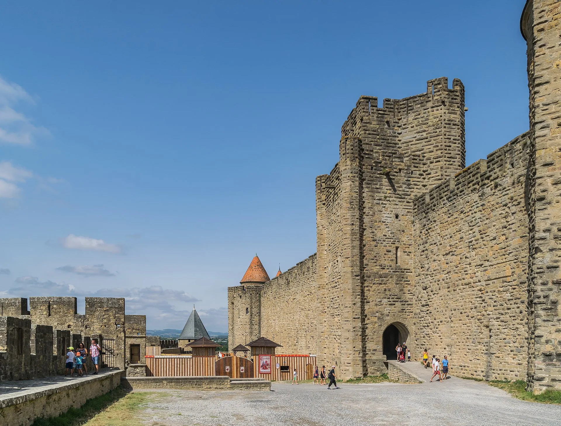 A medieval fortified château in Occitanie, France