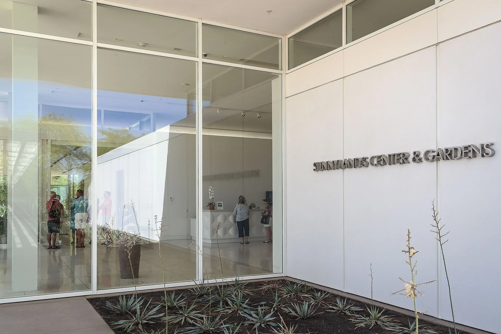 Modern desert architecture at the Sunnylands estate in Rancho Mirage, California