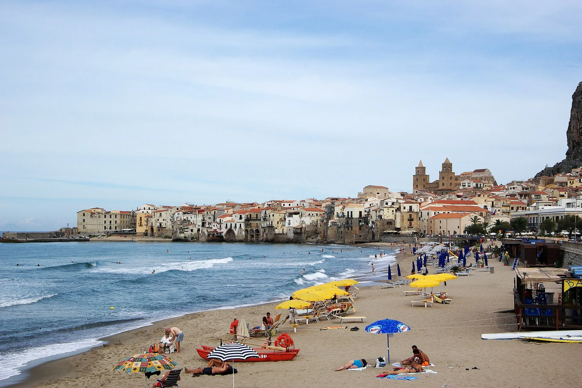 A beach town on the coast of Sicily, Italy