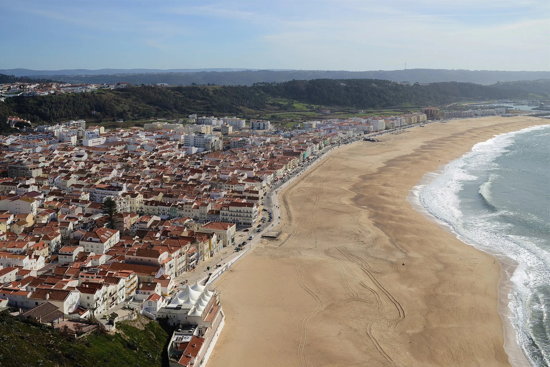 A wide Atlantic beach on the Silver Coast of Portugal