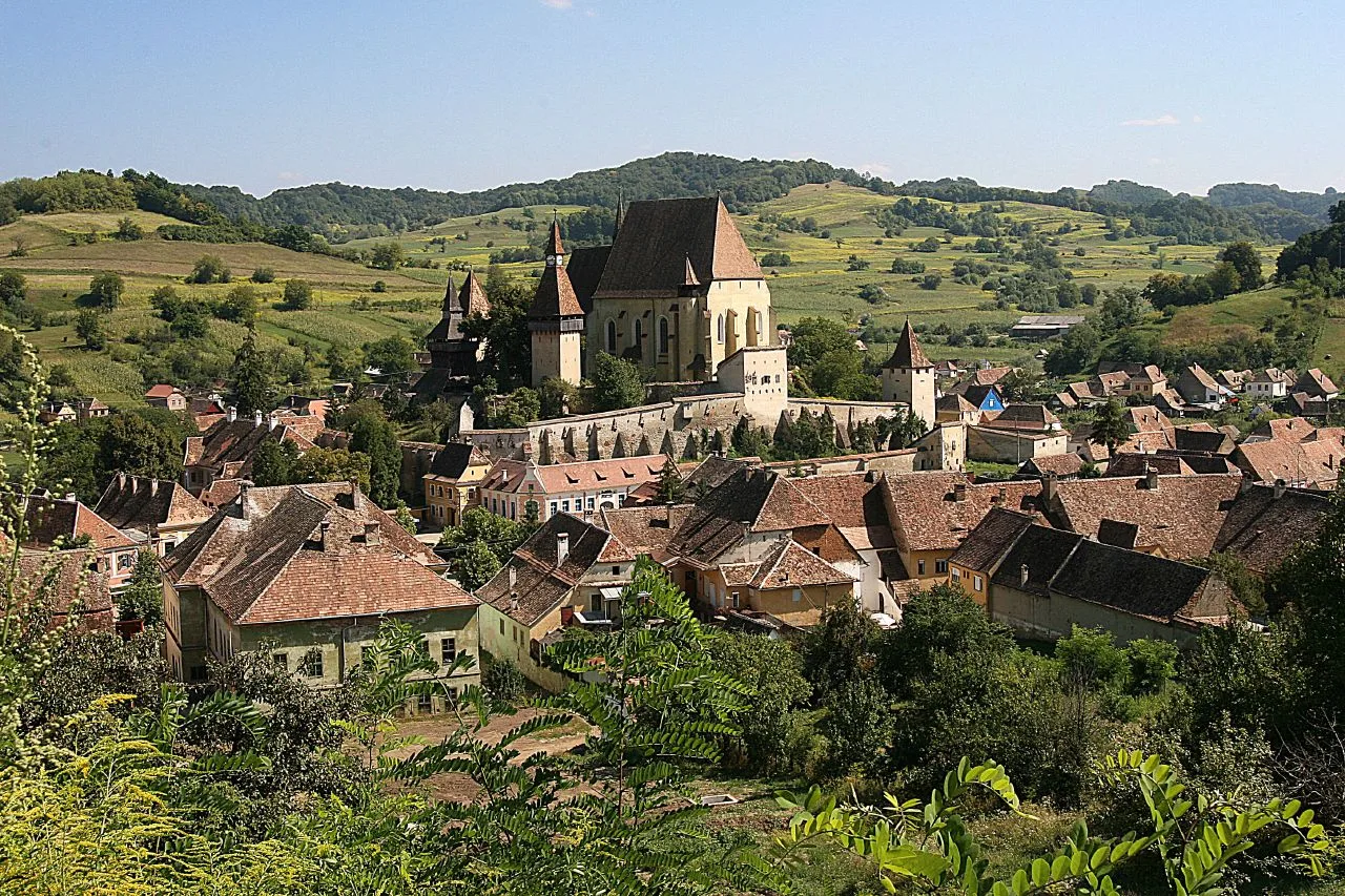 A traditional Saxon village in Transylvania, Romania