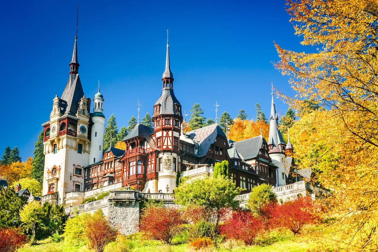Transylvanian-style castle or manor estate in Romania