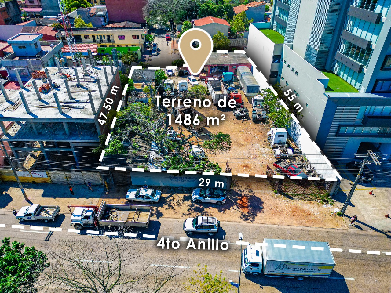 Inmueble # 737 TERRENO EN VENTA SOBRE 4TO ANILLO