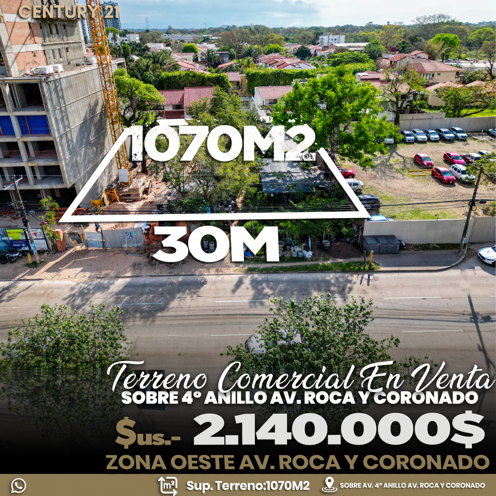 Espectacular terreno comercial en venta