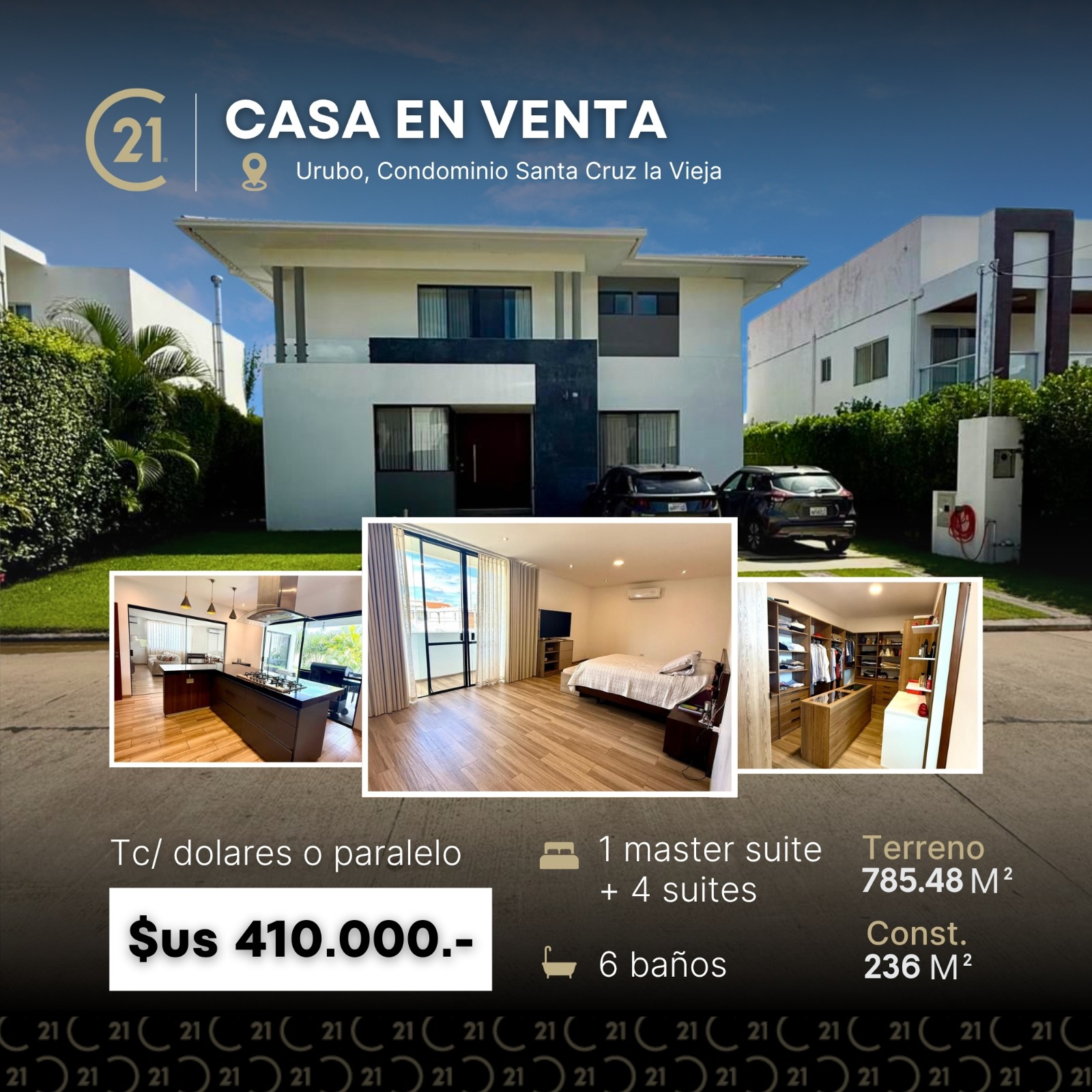 CASA EN VENTA COND. SANTA CRUZ LA VIEJA
