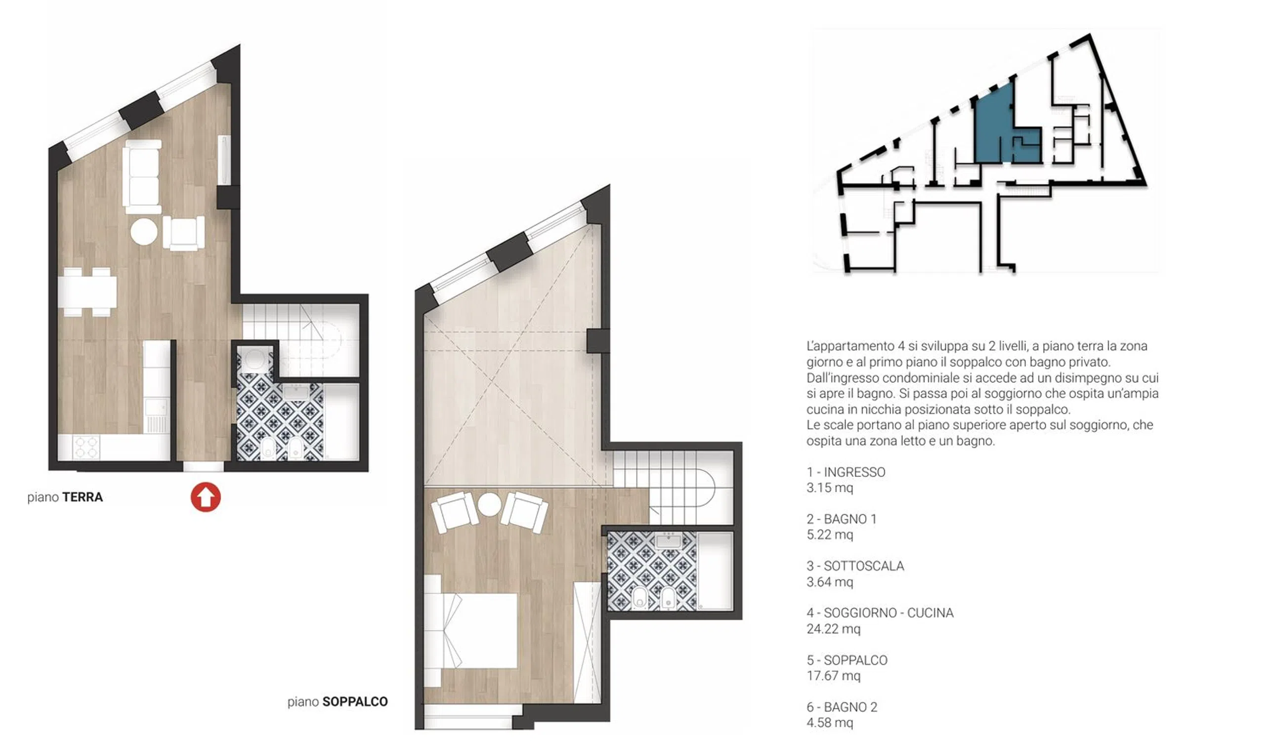 Appartamento su due piani in via Cittadella, 50 - Photo 20