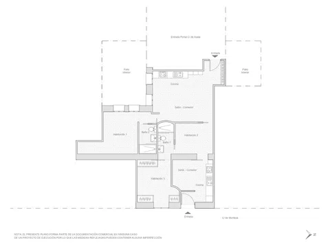 Flat in calle de Montesa