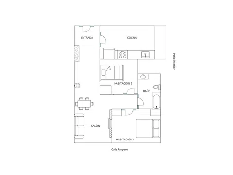 Flat in calle del Amparo - Photo 19
