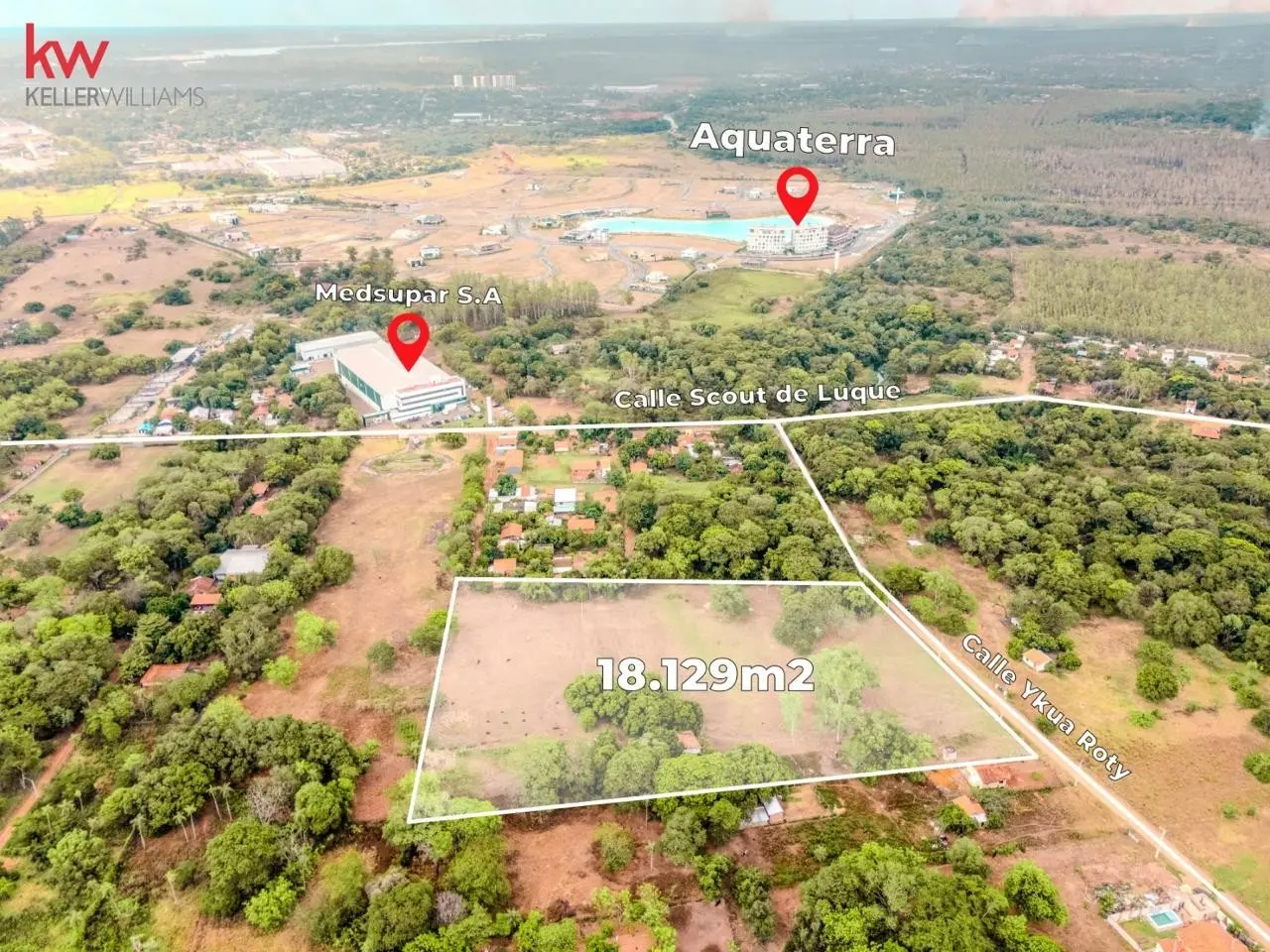 En venta 18.129 m2 de terreno - Zona Aqua Terra. Luque.